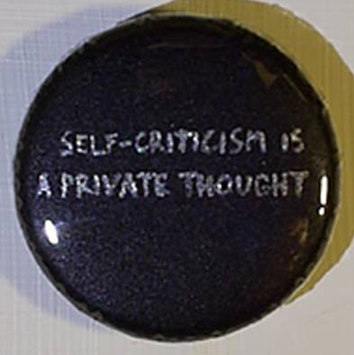 Self criticism is a private thought