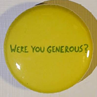 Were you generous?
