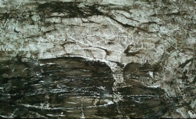 Judy Goldhill, detail of Reed painting 2