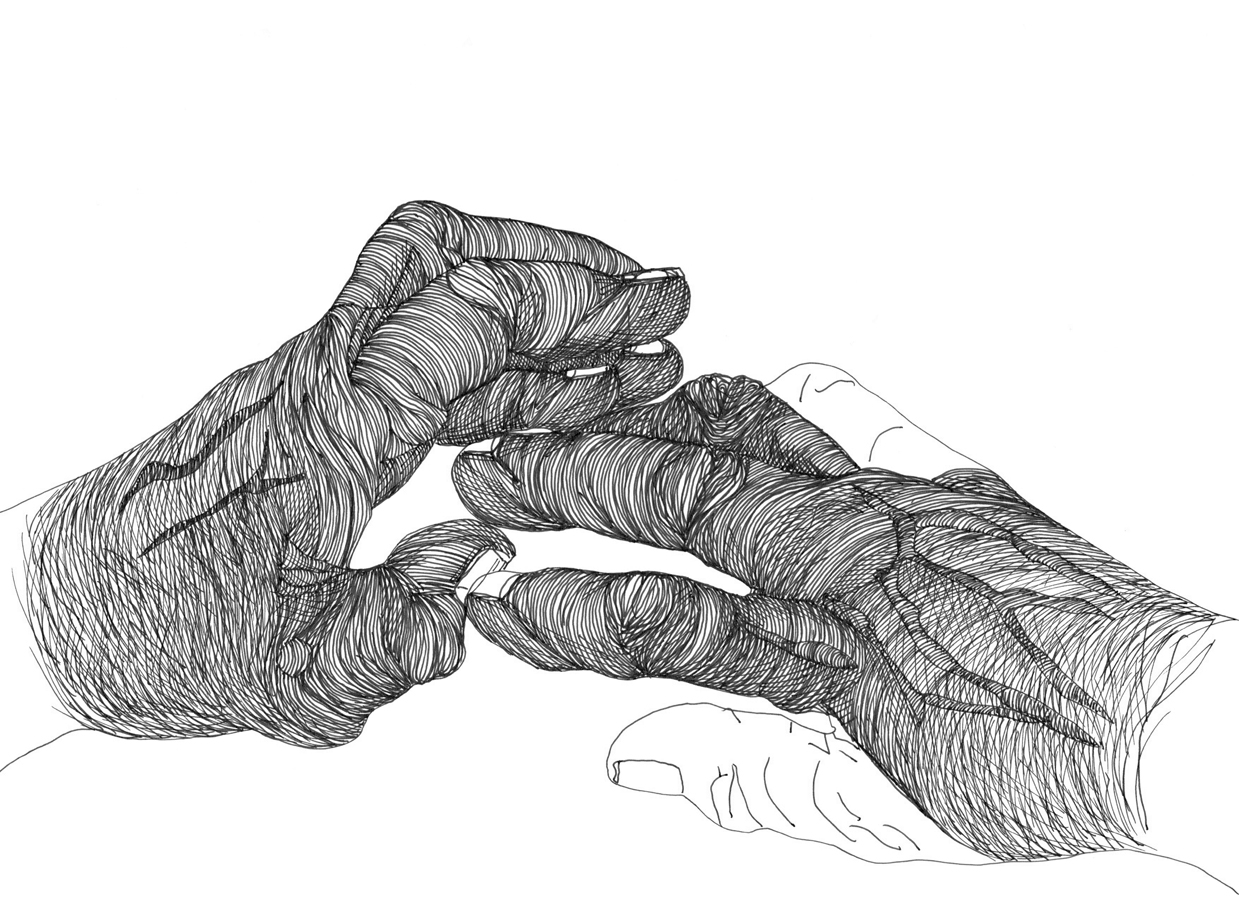 Cally Trench, Left Hand, Right Hand I: 196, Friday 16th February 2024, 1.28-2.28 pm