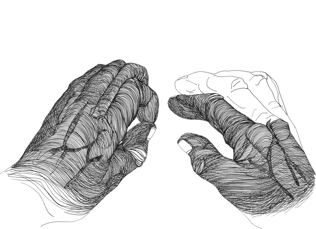 Cally Trench, Left Hand, Right Hand I: 259, Friday 19th April 2024, 4.47-5.47 pm